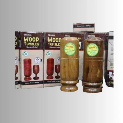 Vijaysar Herbal Tumbler Ayurvedic Wooden Glass for Diabetic Sugar Control